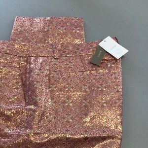 NWT J Crew metallic looking dress pants. Size 10